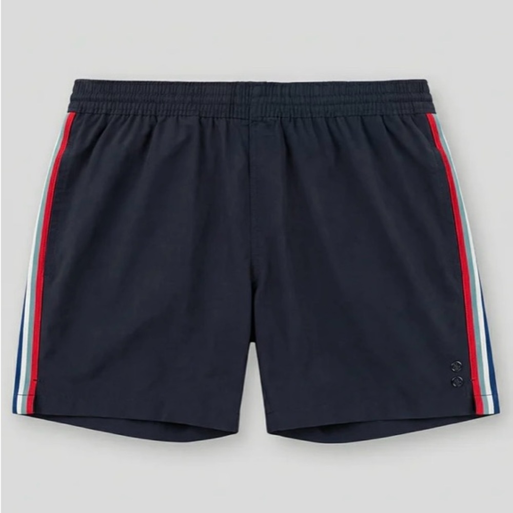 RON DORFF EXERCISER SHORTS W.
SIDE STRIPES Size M Navy